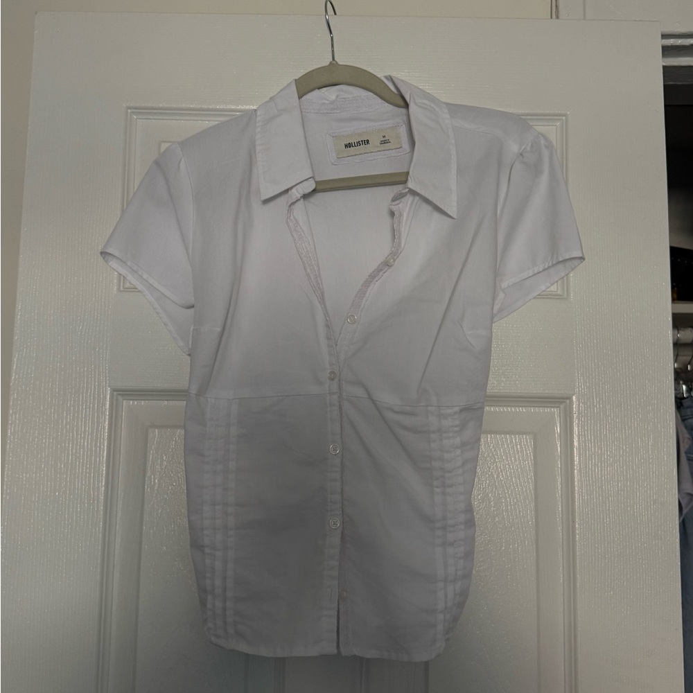 Hollister White Button Up Shirt